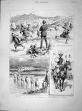 Old Antique Print 1893 British Navy Officers Morocco Tetuan Moorish Lady 19th