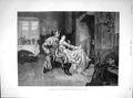 Original Old Antique Print 1893 Gretna Green Romance Lady Man House Fi Victorian
