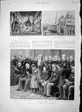 Old Antique Print 1893 Church Welsh Veterans Crimean War Mosque Damascus 19th