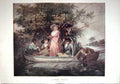 Original Old Antique Print 1893 Colour Party Angling Fishing Boat River 19th