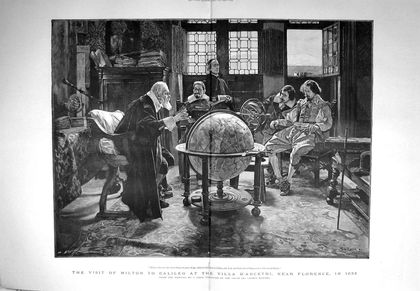 Original Old Antique Print 1894 Church Service Westminster Abbey Renouard Art 0