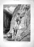 Original Old Antique Print 1894 Gilgit Gurkhas Baggage Mule Dead Defile Mo 19th