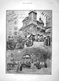Original Old Antique Print 1894 Winter Scene France Riviera Nice Cathedral 19th