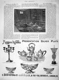 Original Old Antique Print 1894 Winter Boat Training America Mappin Webb Silver