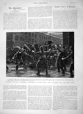 Original Old Antique Print 1894 Emigrants Liverpool Spanish Donkeys Victorian