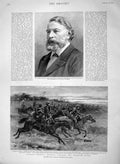 Old Antique Print 1894 Dr. Joseph Joachim Captain Wilson Retreat Shangani 19th