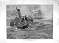 Old Antique Print 1894 Life Boat Rescue Ship Picking Up Homeward-Bounder 19th