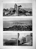 Old Antique Print 1894 Nice France Mont Boron Valley Var Gilette Daluis 19th