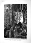 Old Antique Print 1894 Behind Scenes Constatinople Olympia Theatre Wheels 19th
