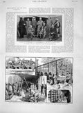 Original Old Antique Print 1894 Opium Market Factory Brassey Lyail Mowbra 19th