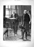 Original Old Antique Print 1894 Levee Horse Guards Duke Cambridge Presentation