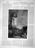 Original Old Antique Print 1894 Henry Irving Lyceum Theatre Performanc Victorian
