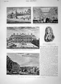 Original Old Antique Print 1894 British Museum Montague Gordon Riots Hans 19th