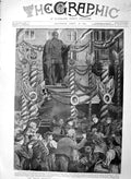 Original Old Antique Print 1894 Royal Wedding Coburg Queen Coburgers Market