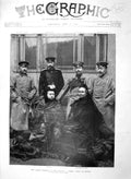 Original Old Antique Print 1894 Portrait Queen Royal Family Coburg Frederick