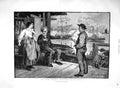 Original Old Antique Print 1894 Man Lady Little Girl Ships Steamer Knowles 19th
