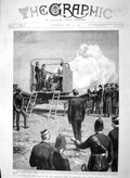 Original Old Antique Print 1894 Armoured Train Trial Newhaven Charles Be 19th