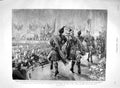 Original Old Antique Print 1894 Music Hall Edinburgh Pipers Highland Dancin 19th