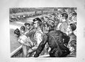 Original Old Antique Print 1894 Tug War Royal Military Tournamen 19th