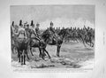 Original Old Antique Print 1894 Officers Royal Dragoons German Emperor Victoria