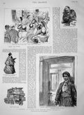 Old Antique Print 1894 Journey Madame Sarah Bernhardt Train Paris London 19th