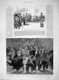 Old Antique Print 1894 Speech Day Harrow Frogs Aristophanes Buluwayo War 19th