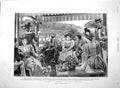 Original Old Antique Print 1894 Houseboat Henley Ladies Men Romance River Scene