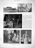 Original Old Antique Print 1894 Prince Denmark Copenhagen Amalienborg Thyra