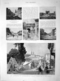 Original Old Antique Print 1894 Earthquake Constatinople Adrianople Sa Victorian