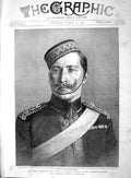 Original Old Antique Print 1894 German Emperor Uniform Colonel Royal Dragoons