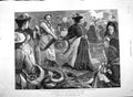Original Old Antique Print 1894 Channel Islands Fish Market St. Helier Jersey