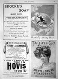 Original Old Antique Print 1894 Advertisement Brooke'S Soap Hovis Cigarettes