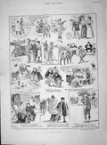Old Antique Print 1894 Golf Sport Kiel Regatta Ship Canal Farewell Mucke 19th