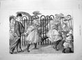 Original Old Antique Print 1894 Dinner Zoological Garden Children Zoo Keeper