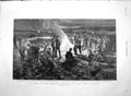 Original Old Antique Print 1894 German Military Manoeuvres Camp Fire Siers War