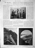 Original Old Antique Print 1894 Lord Mayor London Switzerland Stanserhor 19th