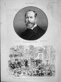 Old Antique Print 1894 Comte Paris Duke Duchess York Liverpool George'S 19th