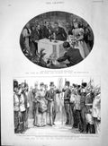 Original Old Antique Print 1894 Duke York Birmingham Hospital Crimean Veterans