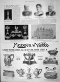Original Old Antique Print 1894 Mappin Webb Rich Liverpool Bowring Post Office