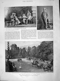 Original Old Antique Print 1894 Prince Wales Baden-Baden Hermann Furstenberg