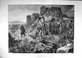 Original Old Antique Print 1894 Badajos Wellington Battle Dead Siers Wa 19th