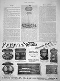 Original Old Antique Print 1894 Castle Air Antwerp Balloon Mappin Webb London