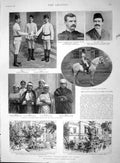 Original Old Antique Print 1894 Colonel Schaefer Cairo Slave Ali Pasha Cherif