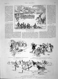 Original Old Antique Print 1894 Nan StronghOteghele Warree Golf St. Andrews