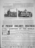 Old Antique Print 1894 Hall Library Yorkshire College Leeds Caxton Surrey 19th