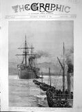 Original Old Antique Print 1894 War East Japanese Troops Chemulpo Ship Ce 19th