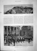 Original Old Antique Print 1894 View San Marino Regents Officer Senate House
