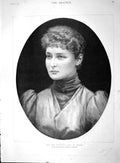 Old Antique Print 1894 Princess Alix Hesse Duke Nicholas Alexandrovitch 19th