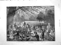 Original Old Antique Print 1894 Canton Vaud Wine Grapes Gathering Bossette 19th