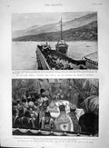 Old Antique Print 1894 Czar Body Yalta Ship Pamiat Merkuriya Sevastopol 19th